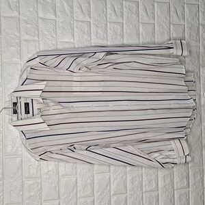 CHRISTIAN DIOR Monsieur Striped Button Down Dress Shirt